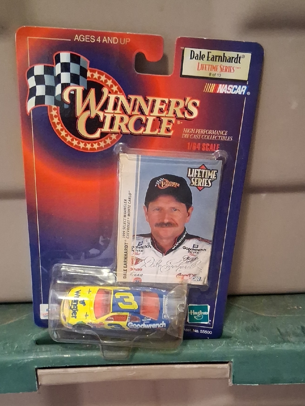 Nascar Winner's Circle Dale Earnhardt #3 Yellow Blue Die-Cast Car